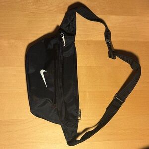 Nike Black Belt Bag with White Logo